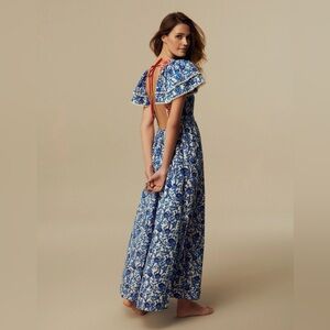 Laura Ashley Blue and White Maxi Dress